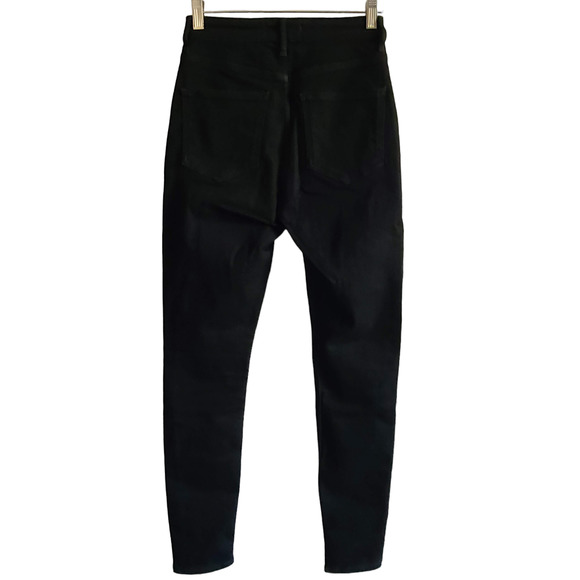 WE THE FREE Black Button Fly Busted Knee Distressed Jeans OB1153075 Women's 26 - Picture 2 of 16